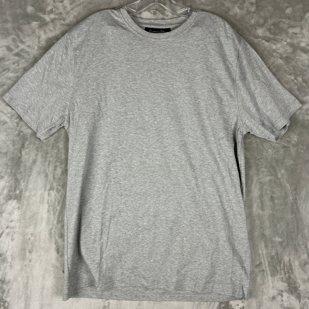 Acyclic Equip Mens Heather Gray Cotton Crew Neck T-Shirt AFBA6000 Size Large NEW
